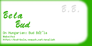 bela bud business card